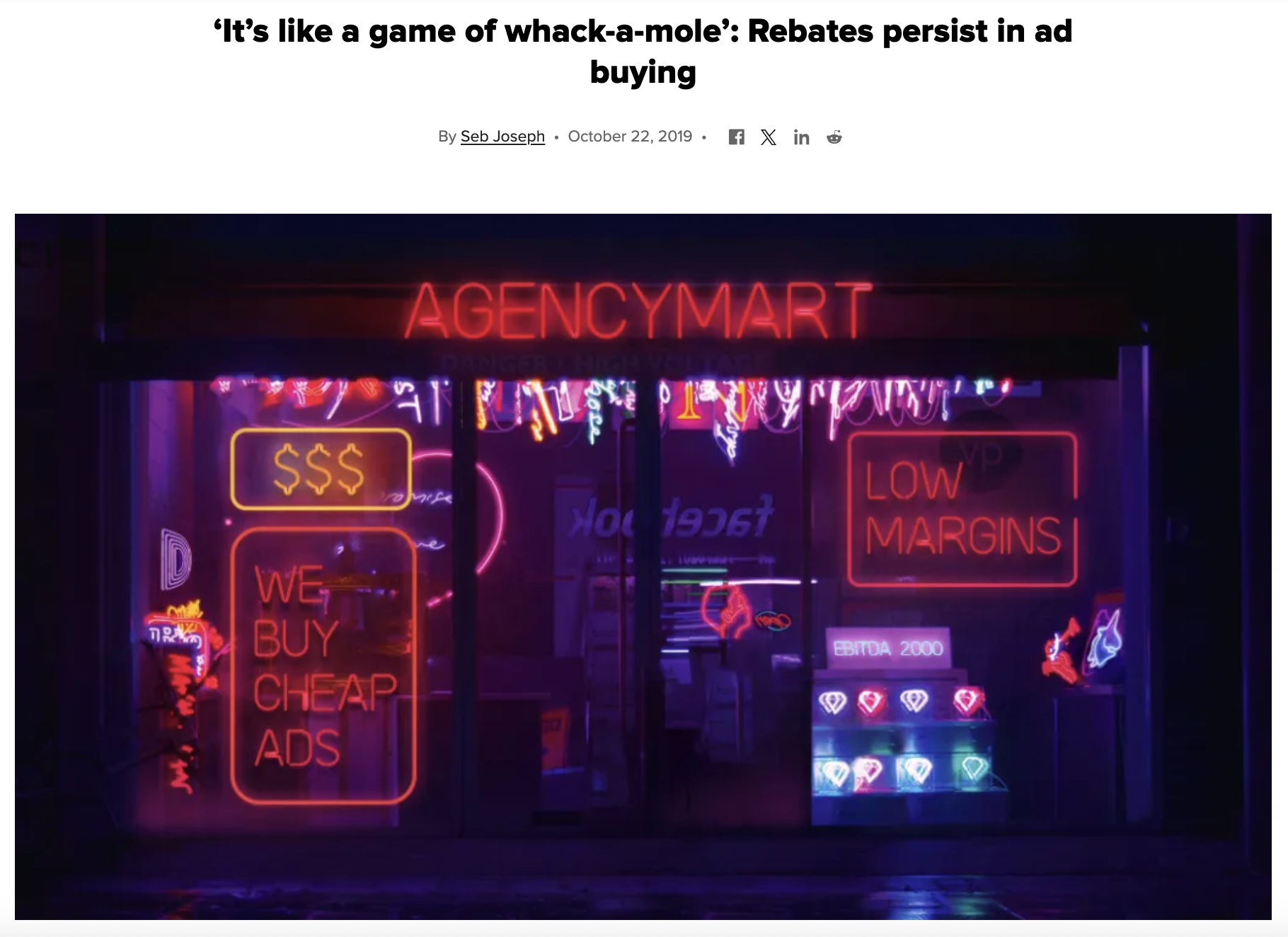 Digiday: ‘It’s like a game of whack-a-mole’: Rebates persist in ad buying →